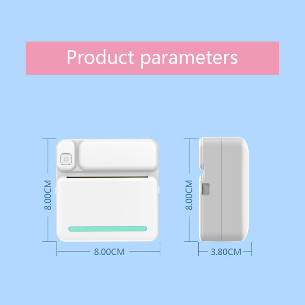 C19 Portable 200dpi Thermal Printer with Paper Student Note Label Print Device  Android IOS Wireless Bluetooth Printers