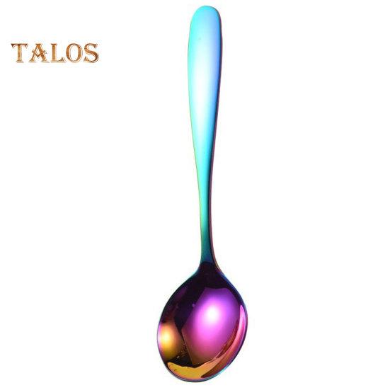 

Ложка для супа, не содержащая BPA, пищевая ложка из нержавеющей стали, кухонная ложка с длинной ручкой, столовая посуда, инструмент разноцветный