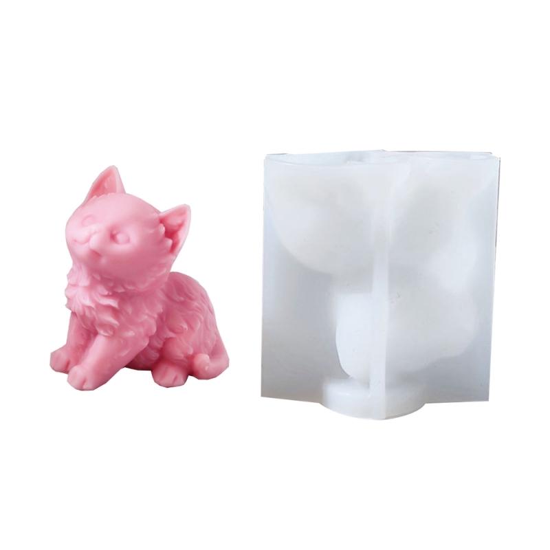 Cat Shape Silicone Mold Candle Resin Making Tool DIY Candle Moulds Ornaments Hand-made Home Decorations Supplies