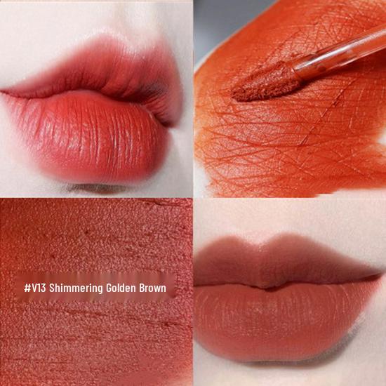 Velvet Lip Glaze: Matte V01 & V07 - Long-lasting, Ideal for Students