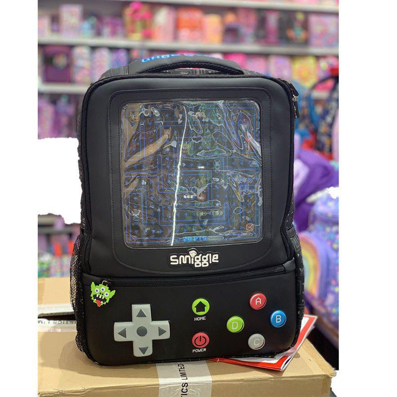 Smiggle Modrý Školní Batoh s Dvojitými Ramenními Popruhy pro 1.-6. třídu - Velký, Dekompresní, Multifunkční Batoh