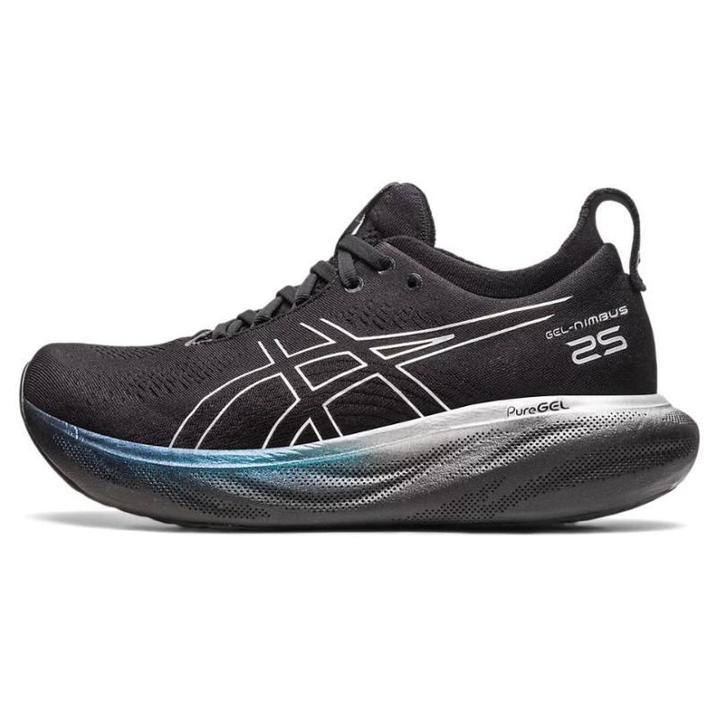 

ASICS WMNSASICS Gel Nimbus 25 Platinum Black Pure Platinum Women s Sneakers 1012B435-001 38