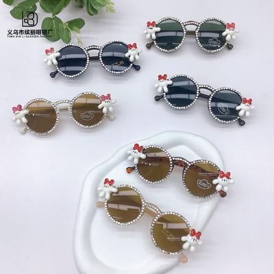 Traveling Sunscreen Uv Protection Oval Frame Baby Sunglasses Trend Diy Children'S Sunglasses Sunglasses