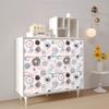 CHIHUT Removable Wallpaper Wall Dot Geometric Scandinavian Suitable for Sliding Interior Living TV Decorative Sheet Sticker, Decal, 44.5x600cm,