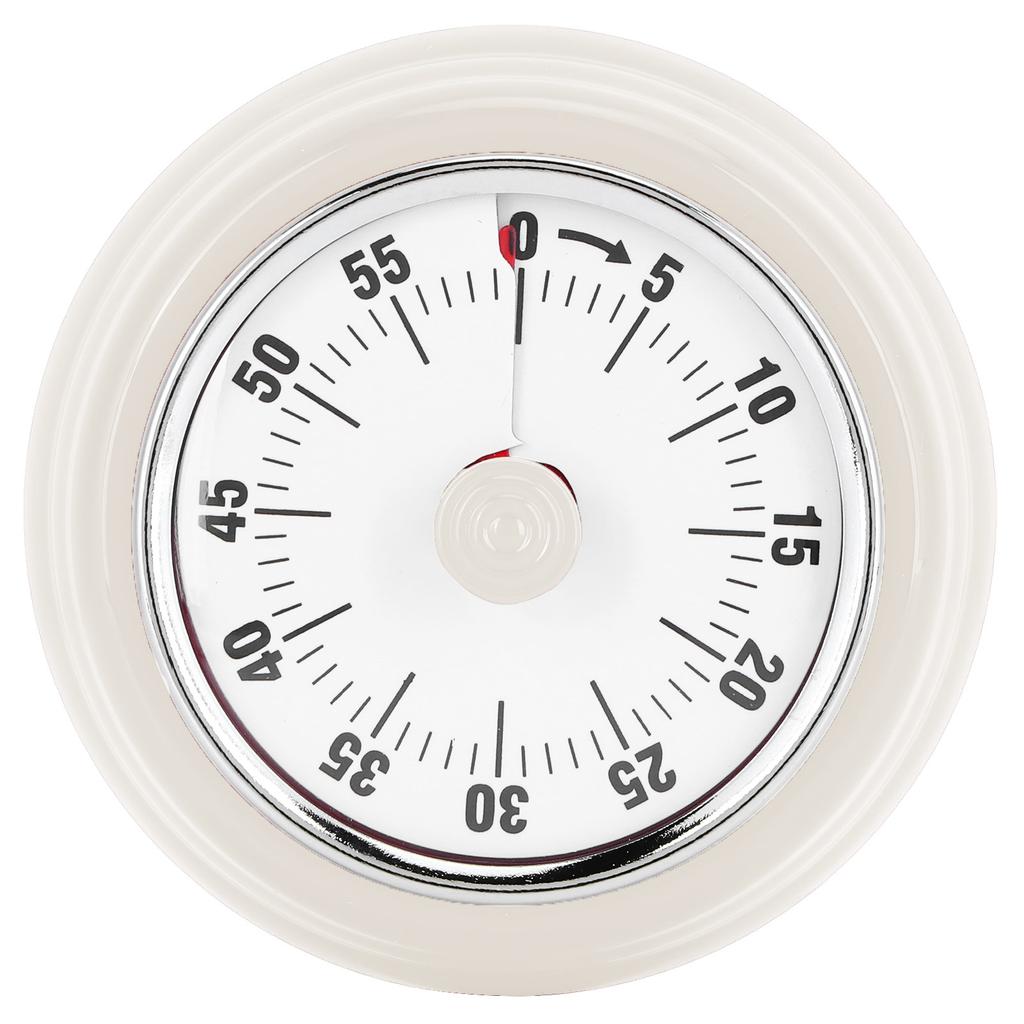 Magnetic Kitchen Timer Manual Mechanical Alarm Cooking Countdown Reminder for Time ManagementVisual Timer: White