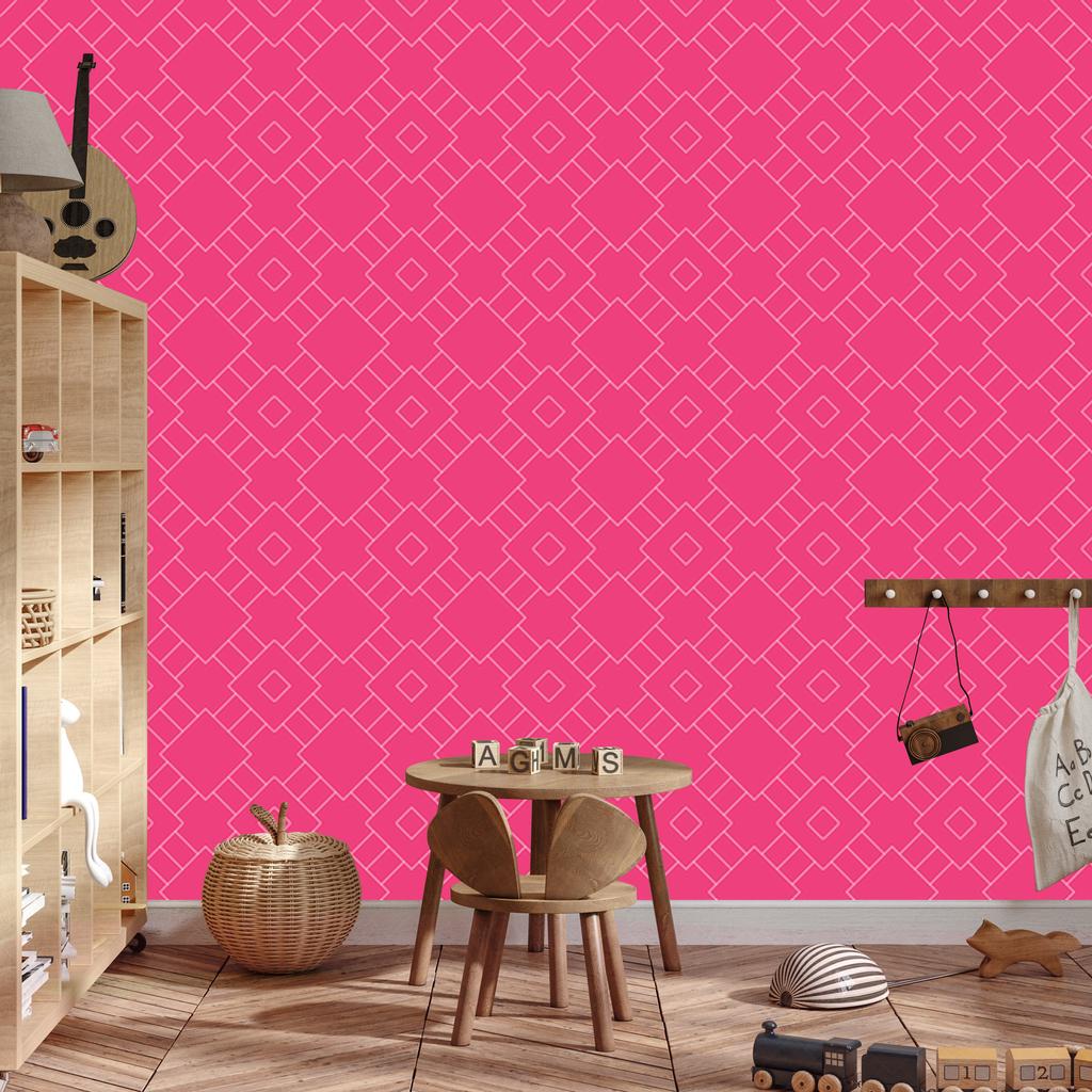 Wallpaper Geometric Rose Pattern, Rose Background for Living Room and Bedroom 50x1000