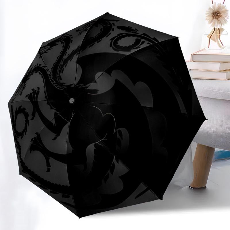 

1pc Dragon Emblem Automatic Open/Close Umbrella, Christmas Gift for Men Women, Daily Travel Outdoor Use yy251101167