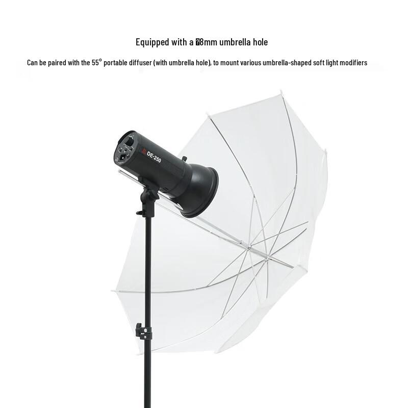 JINBEI DE250W Lampa błyskowa studyjna fotograficzna z lampą modelującą LED