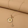Trendy Retro Butterfly Pendant Clavicle Chain - Summer Chrysanthemum Necklace