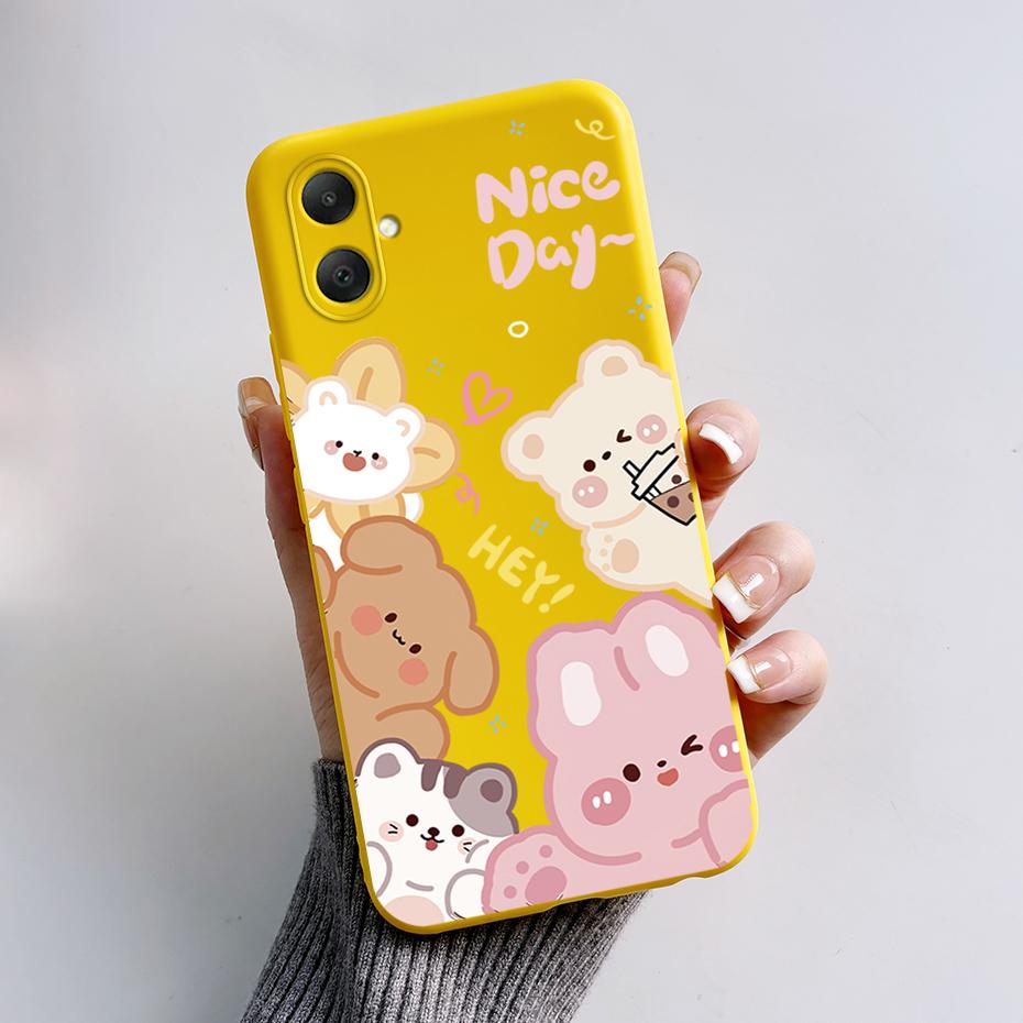 For Samsung Galaxy A06 Case A065F A065M Cute Cat Cartoon Bear Frog Soft Silicone Back Cover For Samsung A06 SamsungA06 4G Case