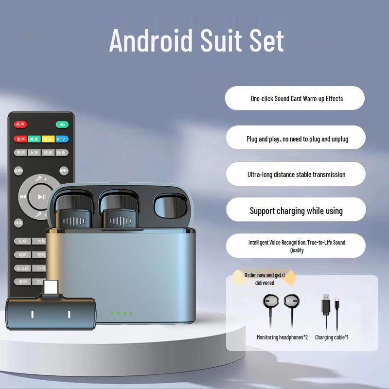 K10 Wireless Lavalier Microphone with Charging Case for Live Streaming and Audio Recording