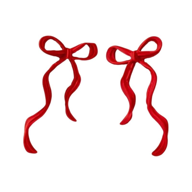 Delicate Bowknot Earpieces Elegant Ballet Style Bowknot Earrings Fashionable Ear Piercing Ear Studs Jewelry