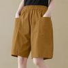 ZANZEA Women Casual Loose with Pocketed Elastic Waist Shorts