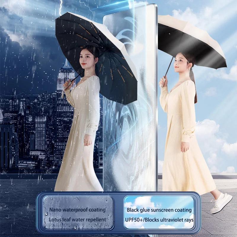 Travel Umbrella Fashion Large Heavy-duty Windproof and Waterproof Umbrella Fully Automatic Opening and Closing Sunshade Umbrella