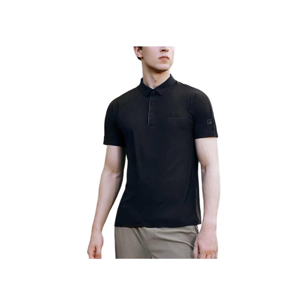 Fila Tennis Series Knitted Short Sleeve Polo Shirt Men Tops A11M423113FBK