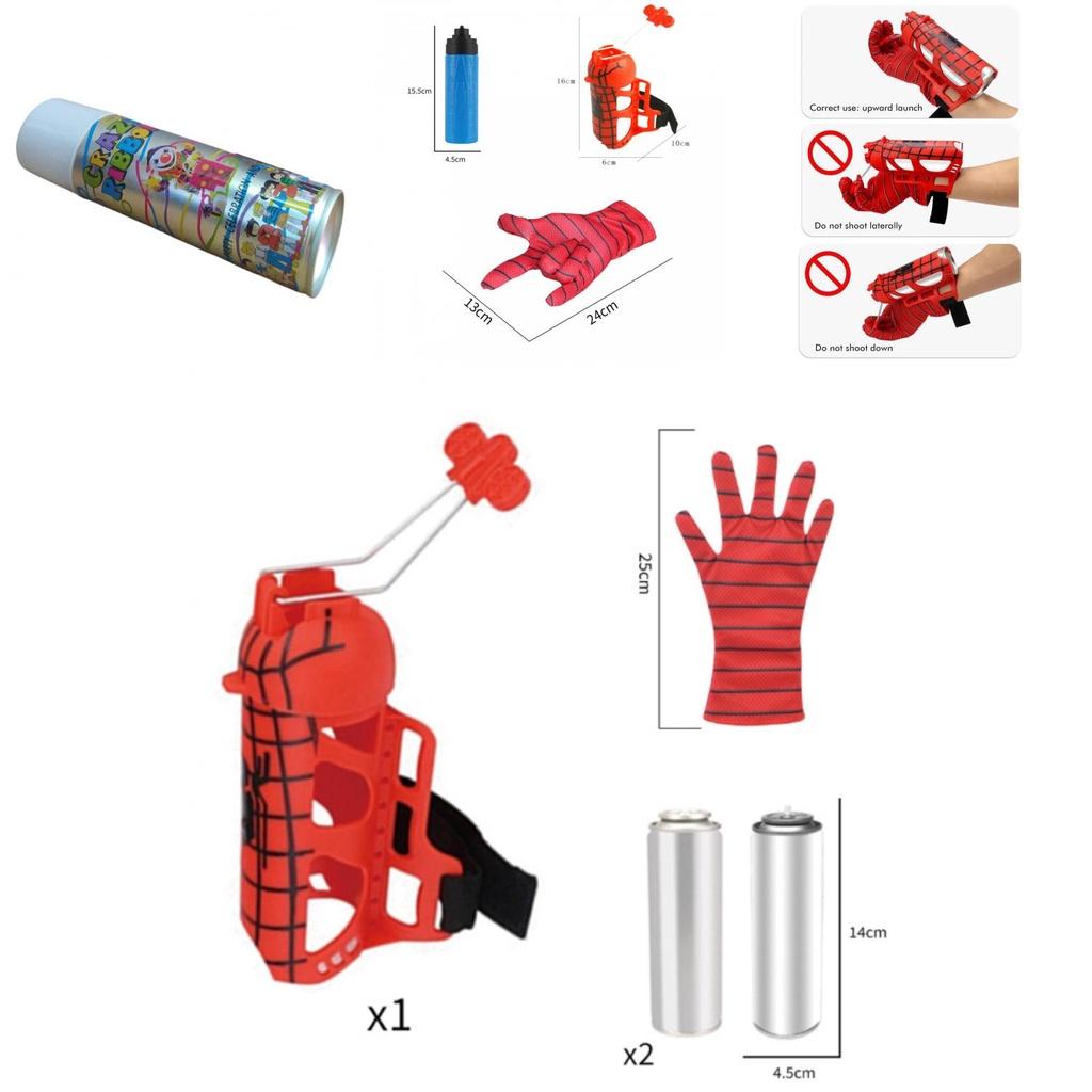 Spinnenseide Shooter Spielzeughandschuhe für Kinder Halloween Rollenspiel mit Seidensprühfunktion