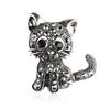New Cute Little Cat Brooches Pin Up Jewelry For Women Suit Hats Clips Antique Silver Jewelry Suitable Home Decor Cats Crafts