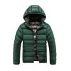 Light Clothing Comfortable and Versatile Jacket Cotton Coat Men's Winter Solid-colour Slim Removable Cap Thickened Hooded Jacket Men