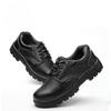 Durable PU Leather Safety Shoes Work Boots Anti Impact Anti Puncture Custom Labor Protection for Men Women