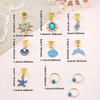 45Pcs Blue Dreadlocks Braid Hair Rings Baroque Hair Beads Set  Loc Hair Jewelry