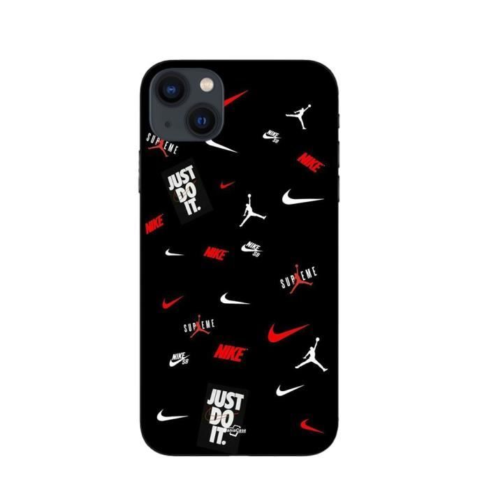 Coque - Maniacase - Iphone 14 - Nike Jordan - Souple - Sportif - Noir/Rouge/Blanc