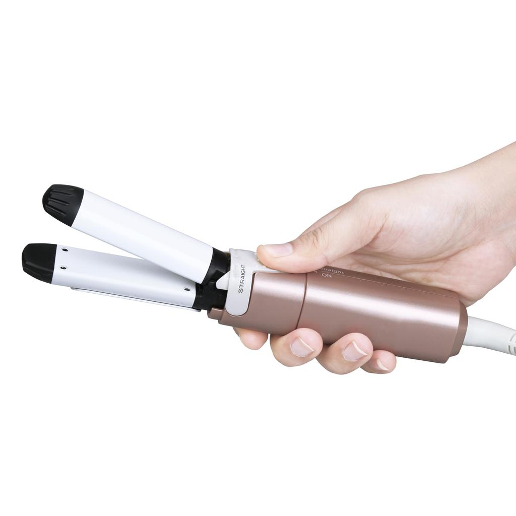 VAV Mini Straightener Curling Travel Ideal for Business and Commuting 2-Way & Iron, Iron, 25mm, Dual-Use, Portable, Carry-On Compatible, 100-240V,