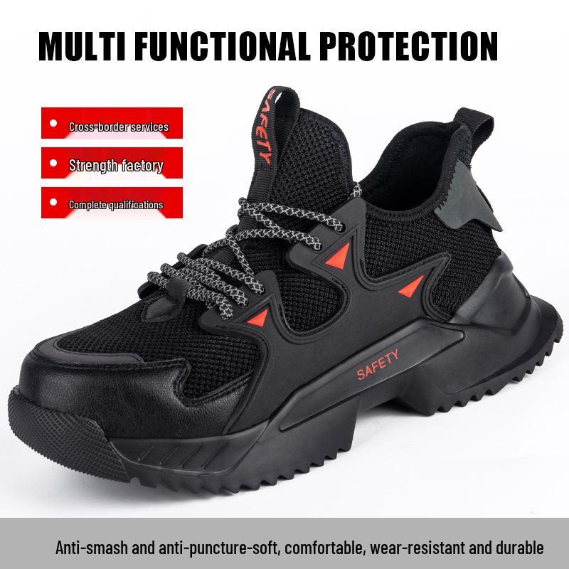 Men's Labor Protection Shoes - Anti-Smash, Anti-Puncture, Soft, Foldable, and Comfortable for Long Hours