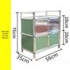 Vintage Cupboard: Floor-Standing Kitchen Cabinet with Shelving and Doors for Dishes and Utensils Storage