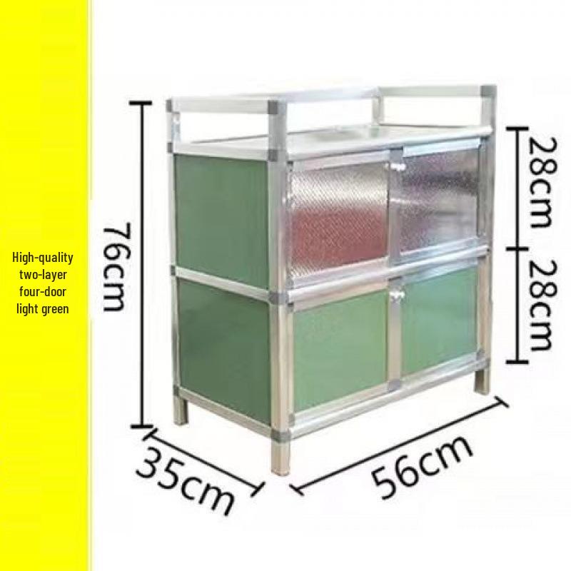 Vintage Cupboard: Floor-Standing Kitchen Cabinet with Shelving and Doors for Dishes and Utensils Storage