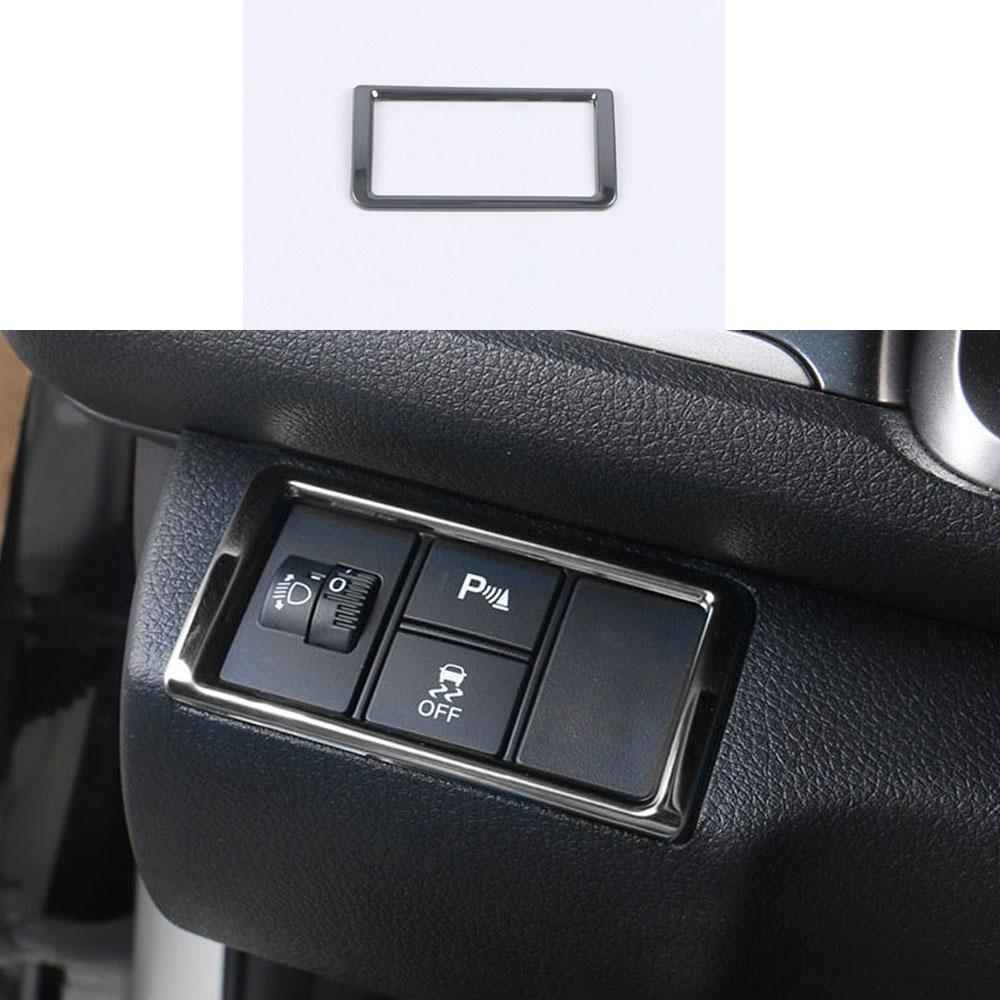 For Honda Civic 10th 2016- Stainless Steel Glossy Black Car Center Console Co-pilot Storage Box Trim Auto Inner Accessories Style 3