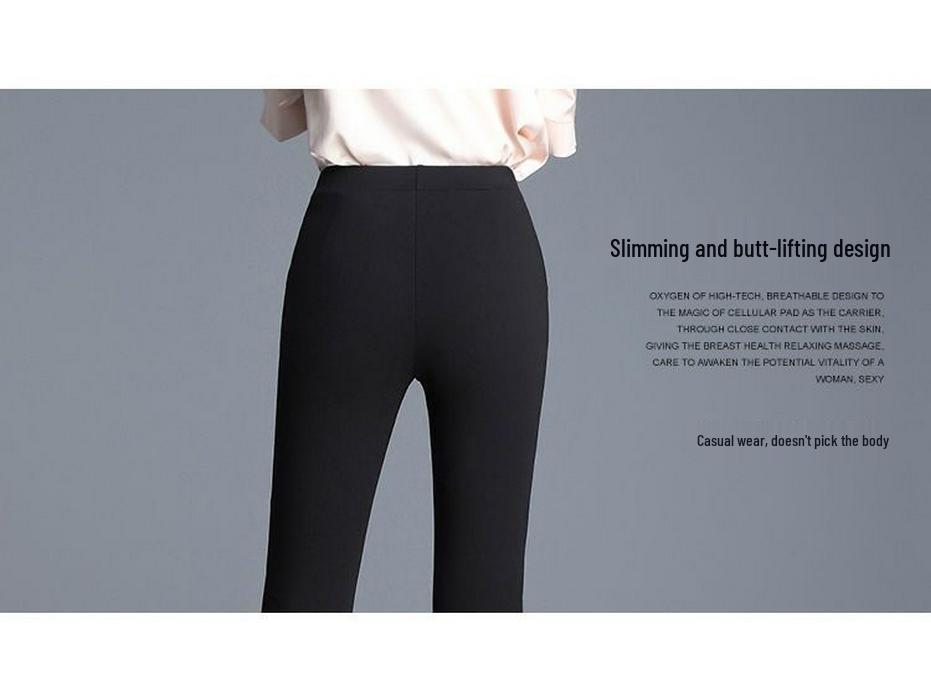 High-Waist Micro-Flare Pants - Women's Korean Style, Spring/Summer New Arrival, Versatile and Fashionable with Slit Detail.