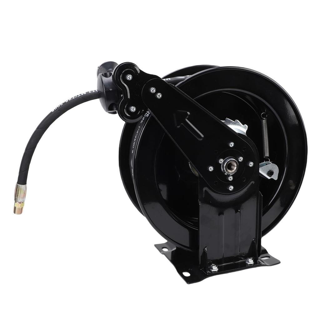 Naviják hadice pro vysokotlaký čistič 3/8 palce X 32,81 stopy Automatické navíjení Odolný zatahovací naviják hadice pro tlakové mytí s 4,9 stopy ing