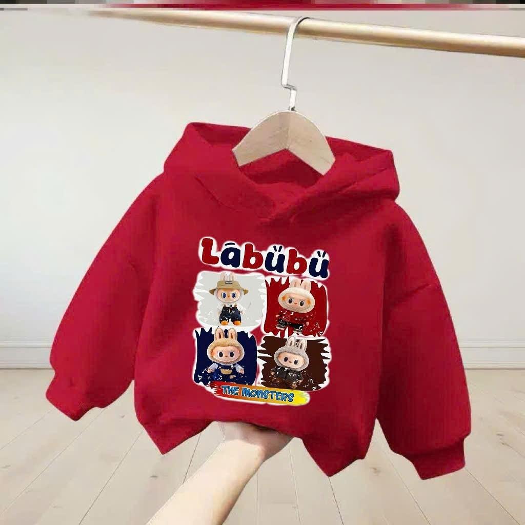 Autumn Winter Hoodie Sweatshirt for Boys and Girls LABUBU Warm Material