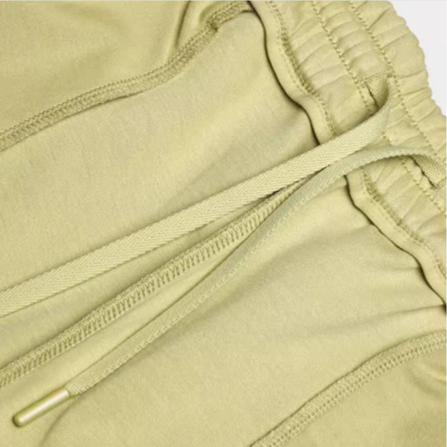 FILA Original Knit Casual Fashion Lace-Up Sports Shorts Men shorts Light-Yellow F51M529604F-BG