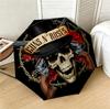 Guns N' Roses 8 Ribs 3Fold Black Glue Uv Protection Umbrella Sun Protection Rainproof Compact Folding Umbrella For Travel Daily Use C923902