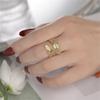 Fashion Fashion Feather Ring Open Titanium Steel Ring Angel Wings Hip Hop Style Stainless Steel Ring Ornament
