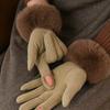 Autumn Winter Woman Warmth Gloves Plush Touchscreen Compatible Gloves Windproof Warm Cycling Outdoor Gloves Daily Use