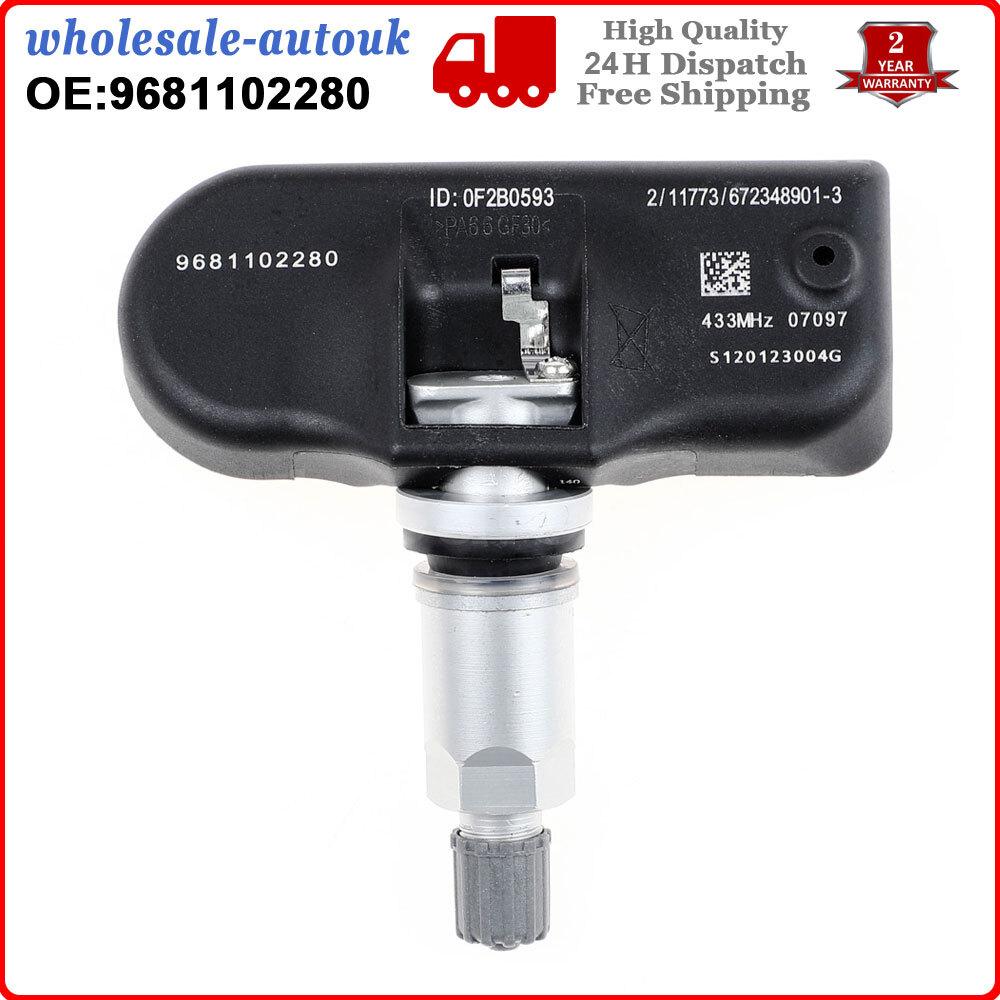 TPMS Tyre Pressure Sensor Valve for PEUGEOT 207 307 2005-2012 433MHz 9681102280