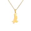 Map of Pakistan Pendant Necklace for Women Men Stainless Steel Jewelry Ethnic Accessories