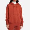 Nike Solid Color Hooded Casual Loose Fit Fleece Lined Sweatshirt Women's Burgundy DQ5861-832