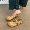 2024 Fashion Shoes for Women Buckle Women Flats Spring Autumn Round Toe Solid Solft Sole Casual Comfortable Flats Shallow Shoes