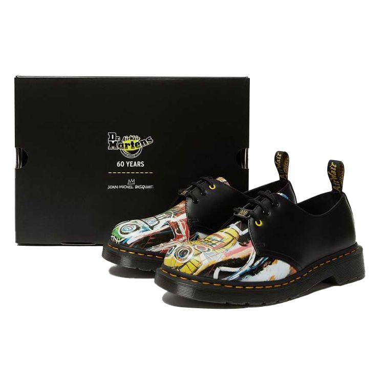 Dr. Martens Jean-Michel Basquiat x 1461 Smooth Dustheads Backhand Unisex Sneakers Black Multi-Color 26320001