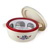 Insulated Steel Casserole With Lid For Hot Roti Storage And Serving Tray | Stylish Red Kitchen Hot Pot With Easy Grip Handle