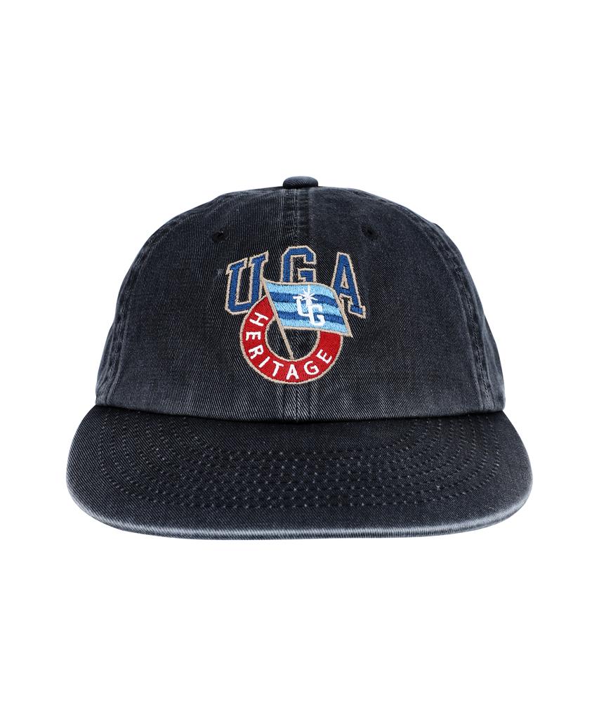 Yunibeoseugameonteu Ug Flag Logo Washed Cap_Charcoal