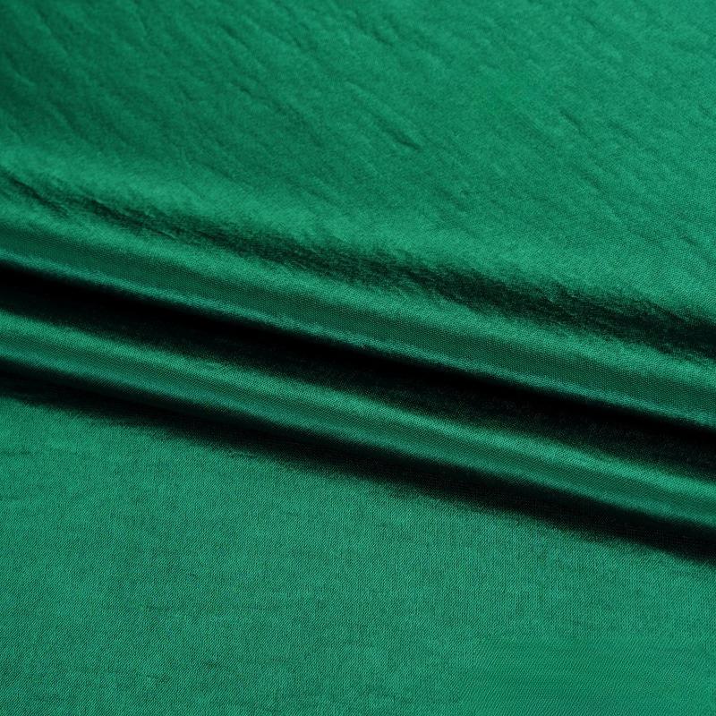 Chinese Style Lustrous Acetic Acid Gold Lustrous Satin Fabric Water Light Satin Natural Pleated Texture Drape Fabric Textile