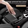 Car Armrest Mat Center Console Leather Protection Cushion For Mitsubishi Pajero I200 Space Galant Attrage Xpander Mirage Montero HZ8