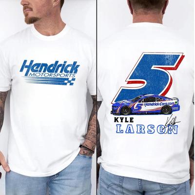 Kyle Larson 5 NASCAR Hendrick Motorsports Závodní jezdec Šampion 2025 Tričko Unisex Tričko