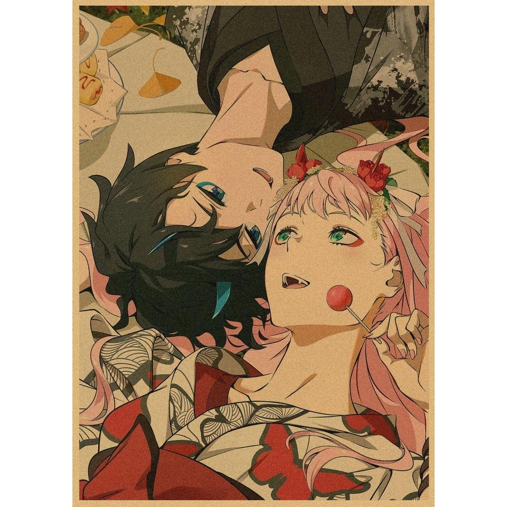 National Team DARLING In the FRANXX Retro Kraft Paper Anime Poster 261 for Wall Decoration