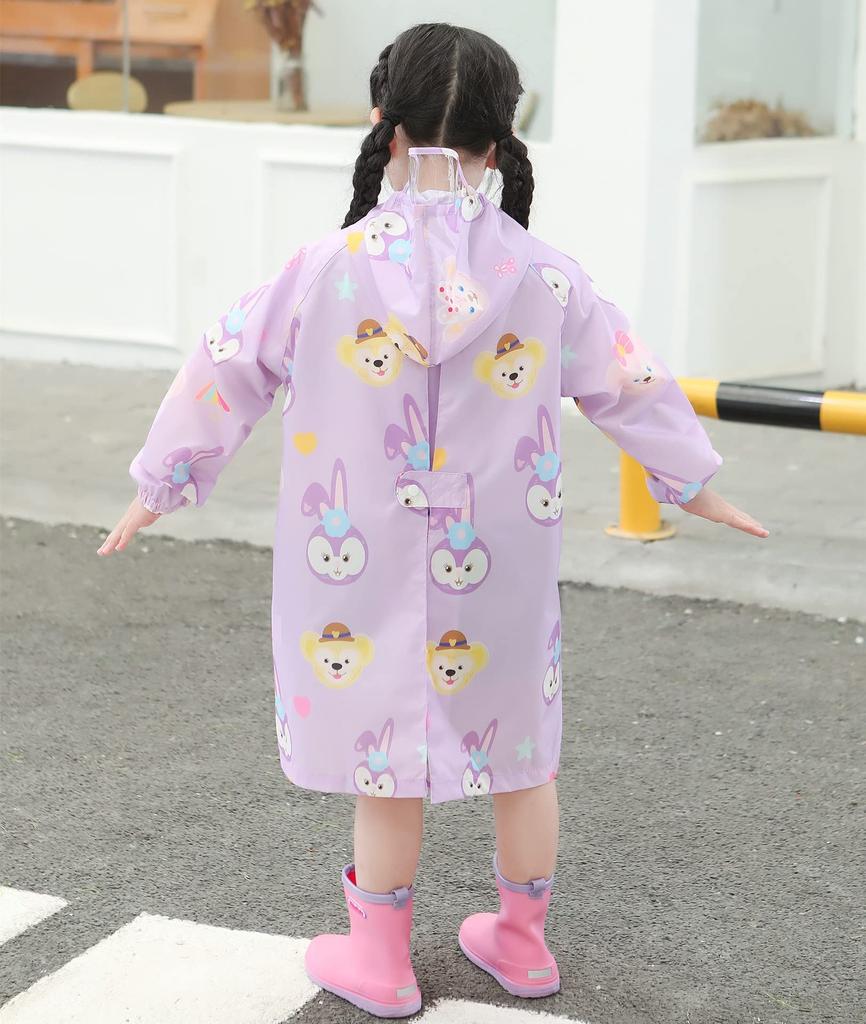 School Boys and Rain Elementary School with with Storage Rain Perfect for Rainy Commuting To Outdoor One Medium Children's Raincoat, Rainwear, Bag,