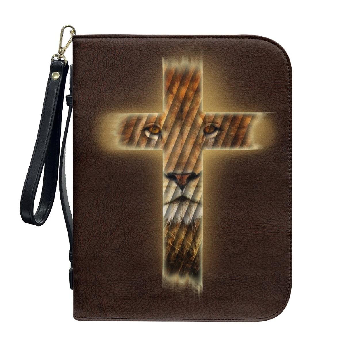 

Laitu Custom Pu Book Storage Bag Streamer Handheld Pink Cross Printed Women S Clutch Bag L